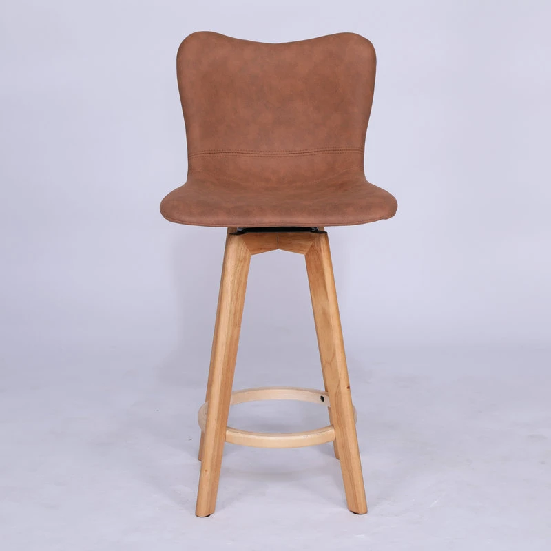 Brown Leather Counter Height Bar Stools
